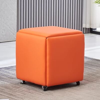GHFXSCV Tabouret ottoman 5 en 1 empilable en cuir synthétique avec roulettes pivotantes, fauteuil de canapé mobile pour salon et salle à manger, siège polyvalent, 45,7 x 45,7 x 48,3 cm GHFXSCV Tabouret ottoman 5 en 1 empilable en cuir synthétique avec roulettes pivotantes, fauteuil de canapé mobile pour salon et salle à manger, siège polyvalent, 45,7 x 45,7 x 48,3 cm