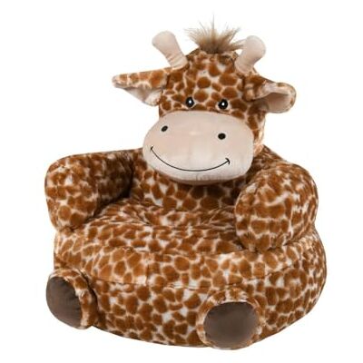 WEB2O Pouf Fauteuil Enfant en Forme de Girafe, Design Safari, 45 cm WEB2O Pouf Fauteuil Enfant en Forme de Girafe, Design Safari, 45 cm