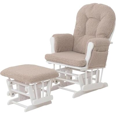 Mendler Fauteuil de relaxation HWC-C76 en tissu Marron Structure blanche Fauteuil à bascule avec tabouret, bouclé, 480 g/m², certifié Öko-Tex Mendler Fauteuil de relaxation HWC-C76 en tissu Marron Structure blanche Fauteuil à bascule avec tabouret, bouclé, 480 g/m², certifié Öko-Tex