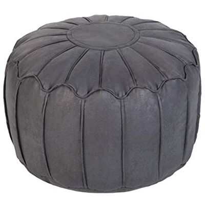 Loft 25 Pouf pouf pouf Tissu en cuir synthétique super doux Repose-pieds décoratif et confortable Repose-pieds pour salon Repose-pieds de style marocain (Arizona Noir) Loft 25 Pouf pouf pouf Tissu en cuir synthétique super doux Repose-pieds décoratif et confortable Repose-pieds pour salon Repose-pieds de style marocain (Arizona Noir)