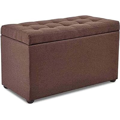 HADECOLL Tabouret ottoman en bois avec rangement, repose-pieds portable et repose-pieds, pouf pour bandes et petits espaces de couleur violet foncé, marron HADECOLL Tabouret ottoman en bois avec rangement, repose-pieds portable et repose-pieds, pouf pour bandes et petits espaces de couleur violet foncé, marron