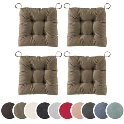 sleepling 197408 Lot de 2 Coussins de Chaise Coussin de siège pour intérieur et extérieur 100% Coton Made in EU Tailles: 40 (Devant) 35 (derrière) x 38 x 7 cm, Taupe sleepling 197408 Lot de 2 Coussins de Chaise Coussin de siège pour intérieur et extérieur 100% Coton Made in EU Tailles: 40 (Devant) 35 (derrière) x 38 x 7 cm, Taupe