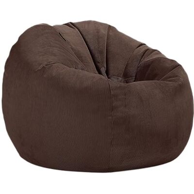 AMEEDA Housse Pouf Poire Housse de Pouf en Velours côtelé sans Rembourrage, for Salon, Coin Jeu, Film(Coffee,D90cm-3ft-cover) AMEEDA Housse Pouf Poire Housse de Pouf en Velours côtelé sans Rembourrage, for Salon, Coin Jeu, Film(Coffee,D90cm-3ft-cover)