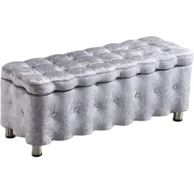 SYJKOO Tabouret de rangement rectangulaire ottoman repose-pieds avec couvercle à charnière, simplicité nordique pour salon, canapé, banc, chambre à coucher, tabouret d'extrémité de lit, tabouret à langer de SYJKOO Tabouret de rangement rectangulaire ottoman repose-pieds avec couvercle à charnière, simplicité nordique pour salon, canapé, banc, chambre à coucher, tabouret d'extrémité de lit, tabouret à langer de