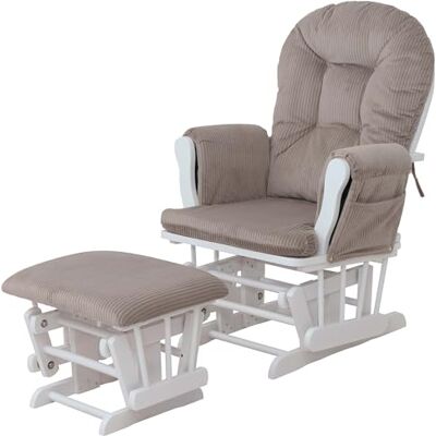 Mendler HWC-C76 Fauteuil de relaxation avec tabouret en tissu velours côtelé 320 g/m² Certifié Öko-Tex Gris clair Armature blanche Mendler HWC-C76 Fauteuil de relaxation avec tabouret en tissu velours côtelé 320 g/m² Certifié Öko-Tex Gris clair Armature blanche