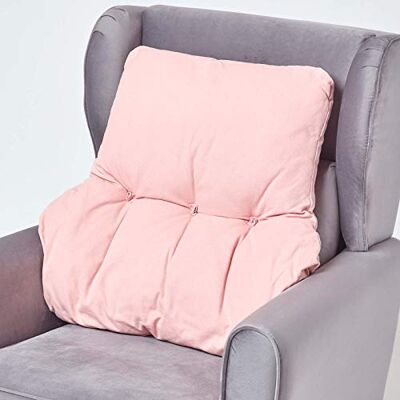 HOMESCAPES Coussin Ergonomique Lombaire, Coussin de positionnement Soutien du Dos en Coton, pour Chaise, Fauteuil et Voiture, Rose, 58 x 68 x 15 cm HOMESCAPES Coussin Ergonomique Lombaire, Coussin de positionnement Soutien du Dos en Coton, pour Chaise, Fauteuil et Voiture, Rose, 58 x 68 x 15 cm