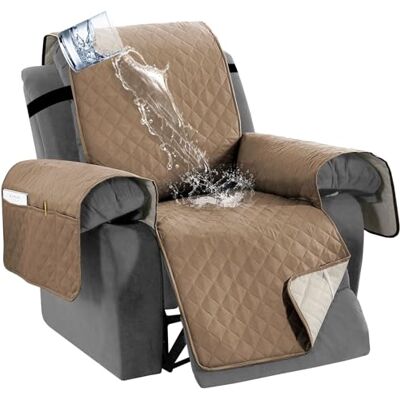 BXFUL Housse de canapé inclinable imperméable 1/2/3 places, antidérapante avec poche, lavable pour chiens, animaux de compagnie, enfants (kaki, 1 place) BXFUL Housse de canapé inclinable imperméable 1/2/3 places, antidérapante avec poche, lavable pour chiens, animaux de compagnie, enfants (kaki, 1 place)