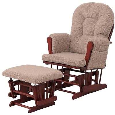Mendler Fauteuil de relaxation HWC-C76 en tissu Marron Structure foncée Fauteuil à bascule avec tabouret, bouclé, 480 g/m², certifié Öko-Tex Mendler Fauteuil de relaxation HWC-C76 en tissu Marron Structure foncée Fauteuil à bascule avec tabouret, bouclé, 480 g/m², certifié Öko-Tex