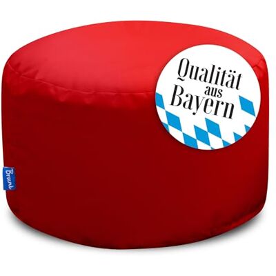 Bruni Pouf L rouge – Pouf rond pour l'intérieur et l'extérieur comme repose-pieds, coussin de yoga, coussin de méditation, fabriqué en Allemagne Bruni Pouf L rouge – Pouf rond pour l'intérieur et l'extérieur comme repose-pieds, coussin de yoga, coussin de méditation, fabriqué en Allemagne