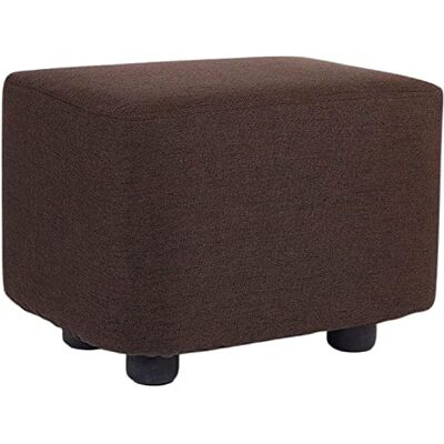 SnamicE Banc ottoman rectangulaire avec housse de tabouret amovible et lavable, banc empilable, repose-pieds de canapé, marron foncé, 38,1 x 26,9 x 29 cm SnamicE Banc ottoman rectangulaire avec housse de tabouret amovible et lavable, banc empilable, repose-pieds de canapé, marron foncé, 38,1 x 26,9 x 29 cm