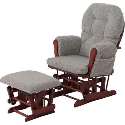 Mendler Fauteuil de relaxation HWC-C76 en tissu Gris Structure foncée Fauteuil à bascule avec tabouret, bouclé, 480 g/m², certifié Öko-Tex Mendler Fauteuil de relaxation HWC-C76 en tissu Gris Structure foncée Fauteuil à bascule avec tabouret, bouclé, 480 g/m², certifié Öko-Tex