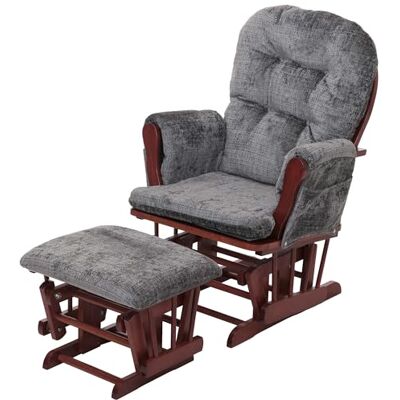 Mendler Fauteuil de relaxation HWC-C76 en tissu gris foncé, structure foncée Fauteuil à bascule avec tabouret, chenille (465 g/m²), certifié Öko-Tex Mendler Fauteuil de relaxation HWC-C76 en tissu gris foncé, structure foncée Fauteuil à bascule avec tabouret, chenille (465 g/m²), certifié Öko-Tex