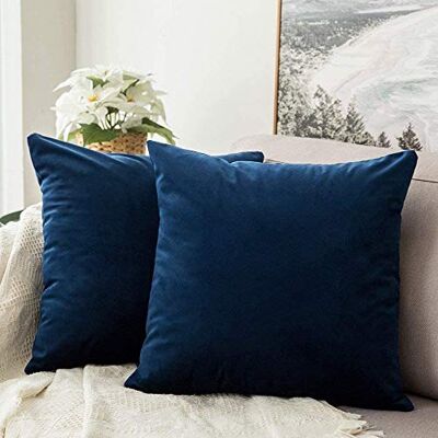 MIULEE Housse de coussin décorative en microfibre douce et veloutée, unie, pour canapé ou chambre à coucher, avec fermeture éclair invisible, carrée, doublée, 40 x 40 cm, 2 pièces, blanc (Pur Blanc) MIULEE Housse de coussin décorative en microfibre douce et veloutée, unie, pour canapé ou chambre à coucher, avec fermeture éclair invisible, carrée, doublée, 40 x 40 cm, 2 pièces, blanc (Pur Blanc)