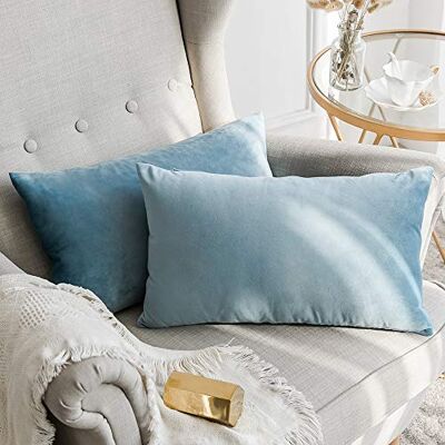 MIULEE Lot de 2 Housses de Coussins en Velours Décoratif Canapé Taie d'oreiller Super Lisse Doux Decoration Maison Salon Chambre pour Canapé 2 Pièces 30X50CM Bleu Turquoise MIULEE Lot de 2 Housses de Coussins en Velours Décoratif Canapé Taie d'oreiller Super Lisse Doux Decoration Maison Salon Chambre pour Canapé 2 Pièces 30X50CM Bleu Turquoise