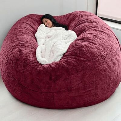 GWFBLID Pouf de fauteuil géant en fourrure synthétique ultra douce et confortable doublure lavable rembourrage en mousse de qualité supérieure Bean Bag (sans rembourrage) GWFBLID Pouf de fauteuil géant en fourrure synthétique ultra douce et confortable doublure lavable rembourrage en mousse de qualité supérieure Bean Bag (sans rembourrage)