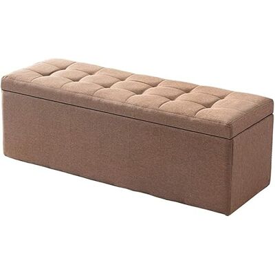 WENWENLEE Ottoman, repose-pieds en tissu, banc à chaussures, rangement rectangulaire, siège rembourré, magasin de vêtements, banc de canapé, plusieurs tailles, ottomans (couleur : marron, taille : 60 WENWENLEE Ottoman, repose-pieds en tissu, banc à chaussures, rangement rectangulaire, siège rembourré, magasin de vêtements, banc de canapé, plusieurs tailles, ottomans (couleur : marron, taille : 60