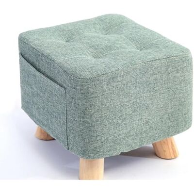 KHLMSRXJ Ottomans ottomans en lin Tabouret à langer Petit repose-pieds carré pour salon KHLMSRXJ Ottomans ottomans en lin Tabouret à langer Petit repose-pieds carré pour salon