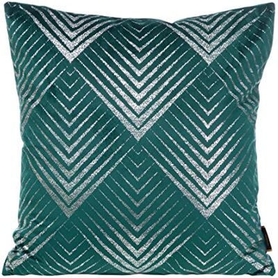 Eurofirany Housse de coussin élégante en velours avec impression 45 x 45 cm Housse de coussin en velours doux Motif géométrique 2 Turquoise foncé Eurofirany Housse de coussin élégante en velours avec impression 45 x 45 cm Housse de coussin en velours doux Motif géométrique 2 Turquoise foncé