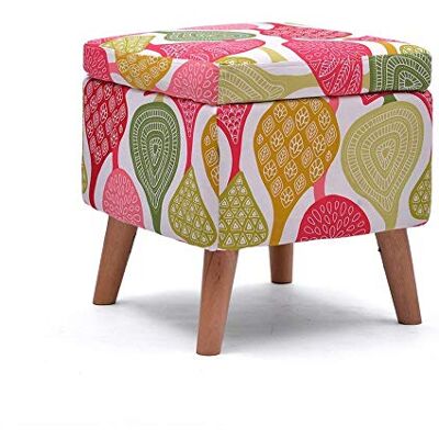 Pealihuy Banc ottoman de rangement, tissu en lin rembourré avec 4 pieds en bois, table basse, canapé, tabouret, repose-pieds, petit marchepied Pealihuy Banc ottoman de rangement, tissu en lin rembourré avec 4 pieds en bois, table basse, canapé, tabouret, repose-pieds, petit marchepied