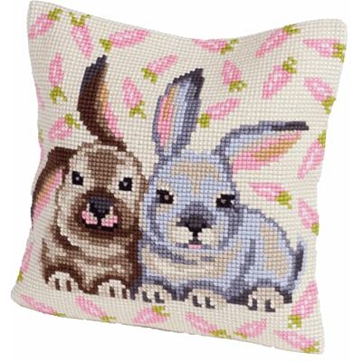 ART Kit de broderie au point de croix pour coussin Flopsy & Mopsy ART Kit de broderie au point de croix pour coussin Flopsy & Mopsy