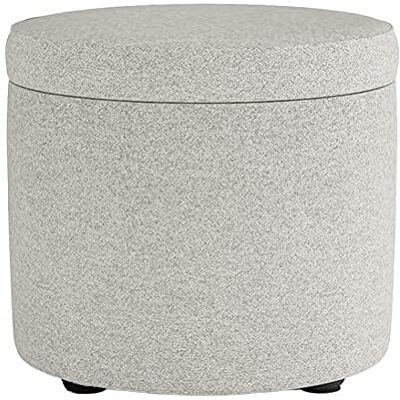 GFHOOZ Pouf rond rembourré en lin avec housse amovible pour salon, chambre à coucher, beige, 32 x 32 x 30 cm GFHOOZ Pouf rond rembourré en lin avec housse amovible pour salon, chambre à coucher, beige, 32 x 32 x 30 cm