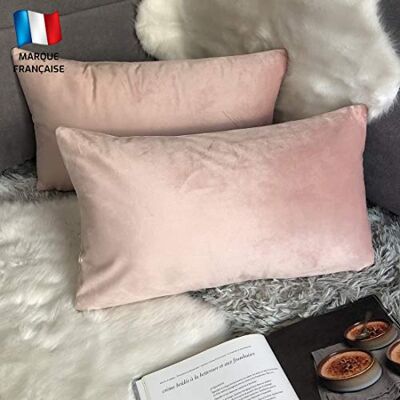 Douceur De Plumes Lot de 2 Housse de Coussin Rose Poudré Pale Velours 30x50 cm Uni, Taie d'oreiller Rectangulaire Doux et Moderne pour Salon Scandinave, Pink Canapé (2 Rose Poudré) Douceur De Plumes Lot de 2 Housse de Coussin Rose Poudré Pale Velours 30x50 cm Uni, Taie d'oreiller Rectangulaire Doux et Moderne pour Salon Scandinave, Pink Canapé (2 Rose Poudré)