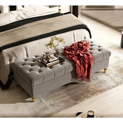 LIHDNGXM Banc De Rangement Rembourré Moderne Grande Capacité, Ottoman En Velours Pour Bout De Lit, Banc À Chaussures Pour Entrée, Repose-pieds De Salon(E,100x40x45cm) LIHDNGXM Banc De Rangement Rembourré Moderne Grande Capacité, Ottoman En Velours Pour Bout De Lit, Banc À Chaussures Pour Entrée, Repose-pieds De Salon(E,100x40x45cm)