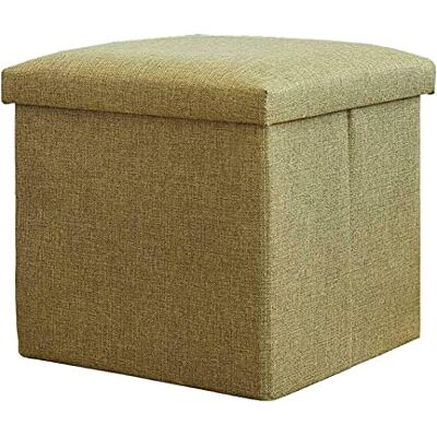 Pealihuy Chaise ottomane cube ottoman, boîte de rangement pliable en lin, banc à chaussures, boîte à jouets, convient pour terrasse, salon, couloir 30 x 30 x 30 cm-F Pealihuy Chaise ottomane cube ottoman, boîte de rangement pliable en lin, banc à chaussures, boîte à jouets, convient pour terrasse, salon, couloir 30 x 30 x 30 cm-F
