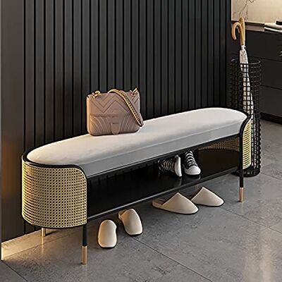 CHYOOP Ottoman Ben Banc d'entrée luxueux, rangement de chaussures confortable Ben Ben Ben avec assise en velours, moderne multifonction, denière, 80 x 43 x 45 cm (31 x 17 x 18 pouces) (100 x 43 x 45 CHYOOP Ottoman Ben Banc d'entrée luxueux, rangement de chaussures confortable Ben Ben Ben avec assise en velours, moderne multifonction, denière, 80 x 43 x 45 cm (31 x 17 x 18 pouces) (100 x 43 x 45