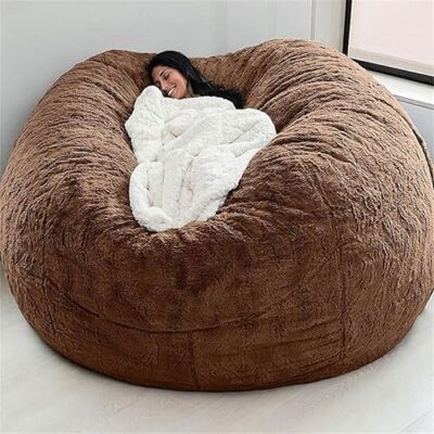 GWFBLID Pouf de fauteuil géant en fourrure synthétique ultra douce et confortable doublure lavable rembourrage en mousse de qualité supérieure Bean Bag (sans rembourrage) GWFBLID Pouf de fauteuil géant en fourrure synthétique ultra douce et confortable doublure lavable rembourrage en mousse de qualité supérieure Bean Bag (sans rembourrage)