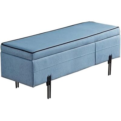 WENWENLEE Repose-pieds ottoman, entrée de salon, boîte de rangement rectangulaire, tabouret d'extrémité de lit, tissu technologique confortable, siège rembourré, cadre en fer forgé, ottomans kaki (taille : 40 x WENWENLEE Repose-pieds ottoman, entrée de salon, boîte de rangement rectangulaire, tabouret d'extrémité de lit, tissu technologique confortable, siège rembourré, cadre en fer forgé, ottomans kaki (taille : 40 x
