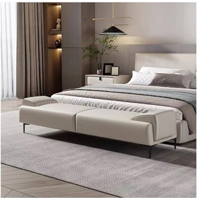 YHxFlux Banc d'entrée Ottoman rembourré – Tabouret de bout lit for le maquillage et la chambre à coucher, repose-pieds en cuir avec accoudoirs Pour couloir(Blanc,180 * 45 * 45cm) YHxFlux Banc d'entrée Ottoman rembourré – Tabouret de bout lit for le maquillage et la chambre à coucher, repose-pieds en cuir avec accoudoirs Pour couloir(Blanc,180 * 45 * 45cm)