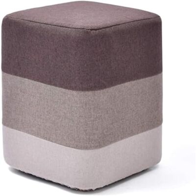 MavChanolia Repose-pieds ottoman, tabouret repose-pied rond, repose-pieds portable avec housse amovible en lin de coton, tabouret à langer créatif (couleur : marronb) MavChanolia Repose-pieds ottoman, tabouret repose-pied rond, repose-pieds portable avec housse amovible en lin de coton, tabouret à langer créatif (couleur : marronb)