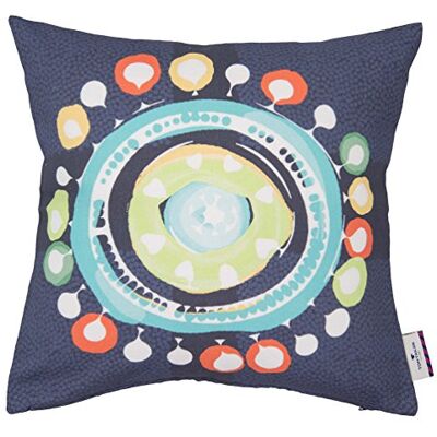TOM TAILOR Housse de coussin en tissu Bleu TOM TAILOR Housse de coussin en tissu Bleu