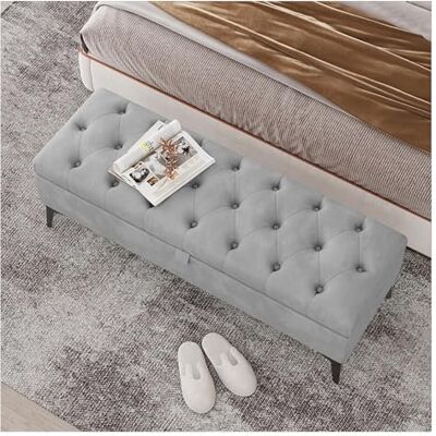 Zhaoj24-05 Banc Banc de rangement Banc d'entrée moderne Banc de bout de lit Ottoman Rembourré en velours Bancs de chambre à coucher for pied de lit Banc capitonné Repose-pieds Tabouret Tabouret de Chambre(Light Zhaoj24-05 Banc Banc de rangement Banc d'entrée moderne Banc de bout de lit Ottoman Rembourré en velours Bancs de chambre à coucher for pied de lit Banc capitonné Repose-pieds Tabouret Tabouret de Chambre(Light
