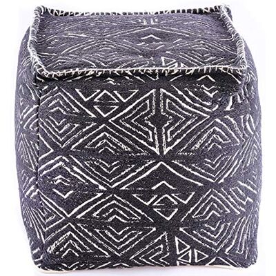 Housse de pouf cubique bohème 50 cm Décoration de chambre artisanale Pouf bohème chic Housse de pouf cubique bohème 50 cm Décoration de chambre artisanale Pouf bohème chic