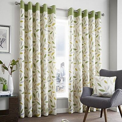 Fusion Hêtre Rideaux 168 x 183 cm Vert Fusion Hêtre Rideaux 168 x 183 cm Vert