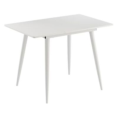 Vicco Table de salle à manger "Beaver", Blanc, 80x70cm extensible, pour une utilisation flexible comme table à manger ou de travail Vicco Table de salle à manger "Beaver", Blanc, 80x70cm extensible, pour une utilisation flexible comme table à manger ou de travail