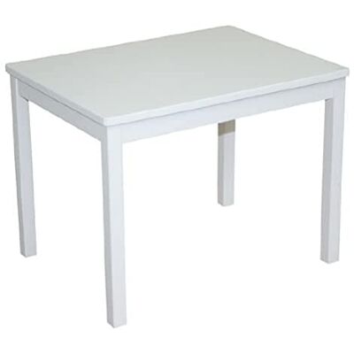 roba Table Enfant en Bois Massif Bureau d'Activités 50 x 66 x 50 cm Anglais, Plateau Laqué Blanc roba Table Enfant en Bois Massif Bureau d'Activités 50 x 66 x 50 cm Anglais, Plateau Laqué Blanc