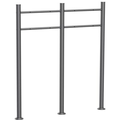 WilTec Pied de support Double Boite aux lettres Anthracite Piquet de Mailbox WilTec Pied de support Double Boite aux lettres Anthracite Piquet de Mailbox