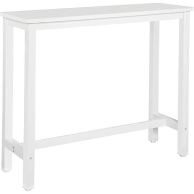 WOLTU BT17ws Table de Bar Bistrot 120x40x100cm Structure en Acier et Plateau en Aggloméré, Blanc WOLTU BT17ws Table de Bar Bistrot 120x40x100cm Structure en Acier et Plateau en Aggloméré, Blanc