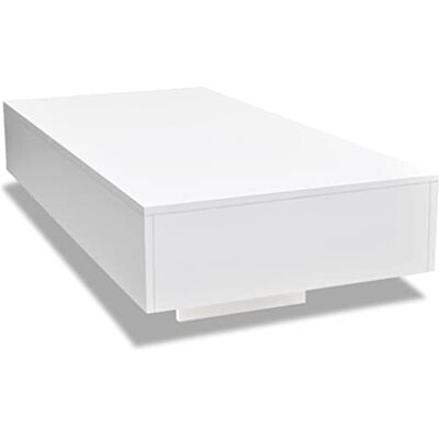 vidaXL Table Basse Haute Brillance Blanc Table de Salon Table de Canapé Meuble vidaXL Table Basse Haute Brillance Blanc Table de Salon Table de Canapé Meuble
