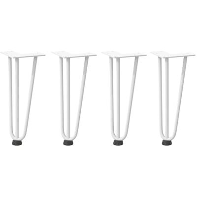 vidaXL Haarnadelpoten voor Salontafel 4 st 30 cm massief staal wit vidaXL Haarnadelpoten voor Salontafel 4 st 30 cm massief staal wit