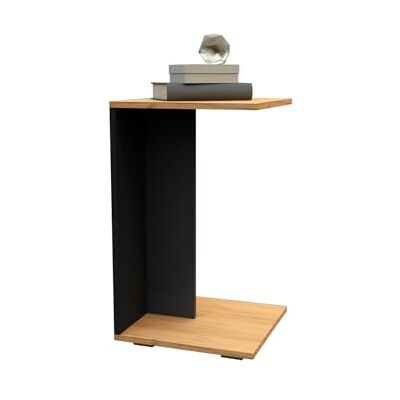 Happy Babies Table d'appoint avec roulettes en forme de C, table basse mobile, 35 x 50 x 60 cm, table de salon pour café et ordinateur portable, 40 x 40 x 70 cm, doré et graphite Happy Babies Table d'appoint avec roulettes en forme de C, table basse mobile, 35 x 50 x 60 cm, table de salon pour café et ordinateur portable, 40 x 40 x 70 cm, doré et graphite