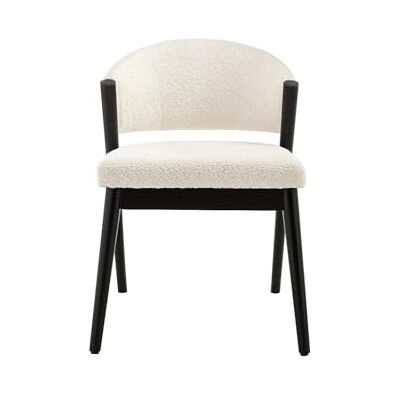 Unique Chaise Lot de 2 Zelvyn tissu blanc Unique Chaise Lot de 2 Zelvyn tissu blanc