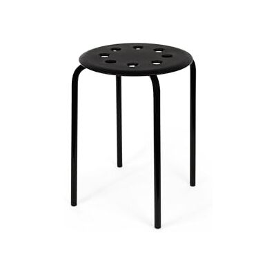 Ikea MARIUS Stacking Stool 45cm Seat Height Steel (Black) Ikea MARIUS Stacking Stool 45cm Seat Height Steel (Black)