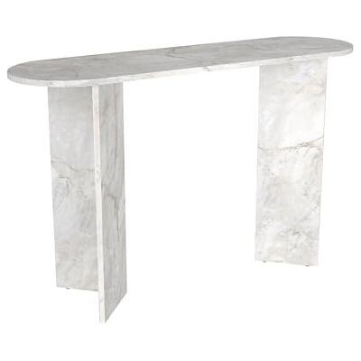 Unique Table console Topania -L 120cm x l 35cm x H 74cm- bois blanc Unique Table console Topania -L 120cm x l 35cm x H 74cm- bois blanc