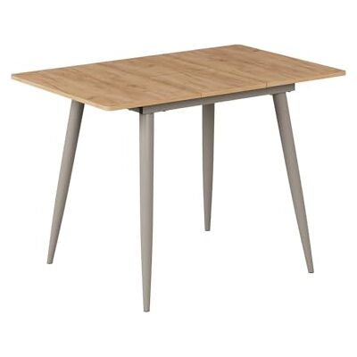 Vicco Table de salle à manger "Beaver", Chêne doré/Grège, 80-110 x 70 cm Vicco Table de salle à manger "Beaver", Chêne doré/Grège, 80-110 x 70 cm