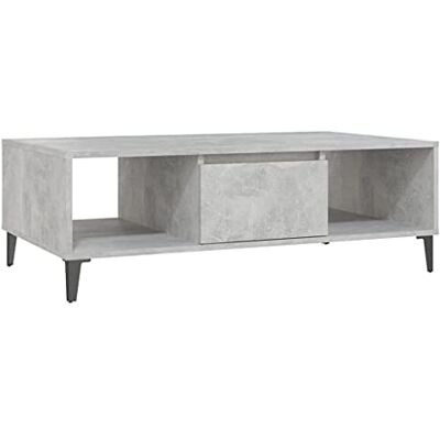 vidaXL Table Basse, Table d'Appoint, Bout de Canapé, Meuble de Rangement Salle de Séjour Salon, Industriel, Gris Béton Bois d'Ingénierie vidaXL Table Basse, Table d'Appoint, Bout de Canapé, Meuble de Rangement Salle de Séjour Salon, Industriel, Gris Béton Bois d'Ingénierie