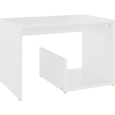 vidaXL Table d'Appoint, Table Basse avec Rangement, Bout de Canapé, Meuble de Salle de Séjour Salon, Moderne, Blanc Bois d'Ingénierie vidaXL Table d'Appoint, Table Basse avec Rangement, Bout de Canapé, Meuble de Salle de Séjour Salon, Moderne, Blanc Bois d'Ingénierie